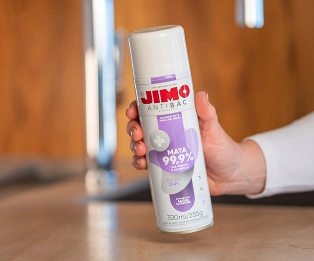 Produto antibactericida Aerossol da Jimo