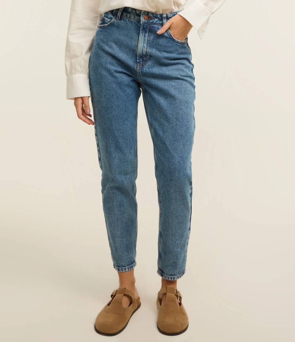 Cal&ccedil;a jeans reta azul