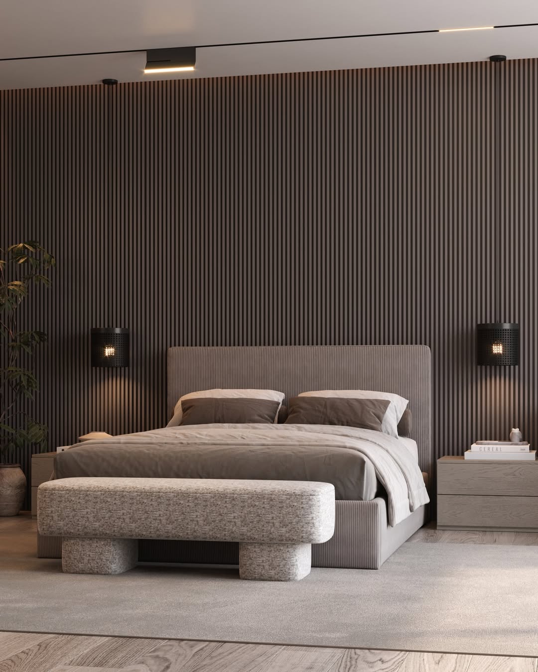 Mesma paleta de cores em todo o quarto