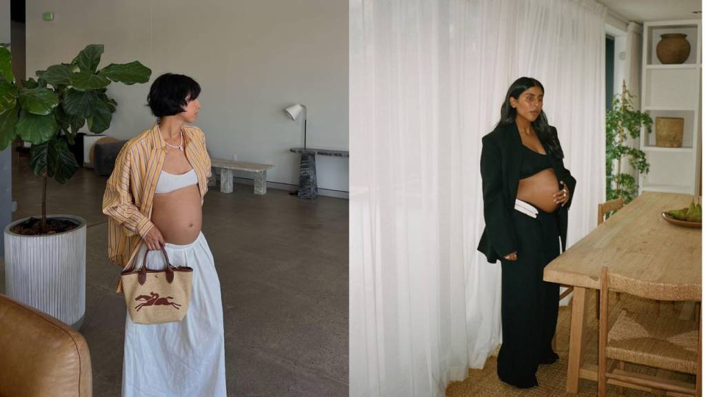 5 looks elegantes para gestantes que fogem do vestido longo