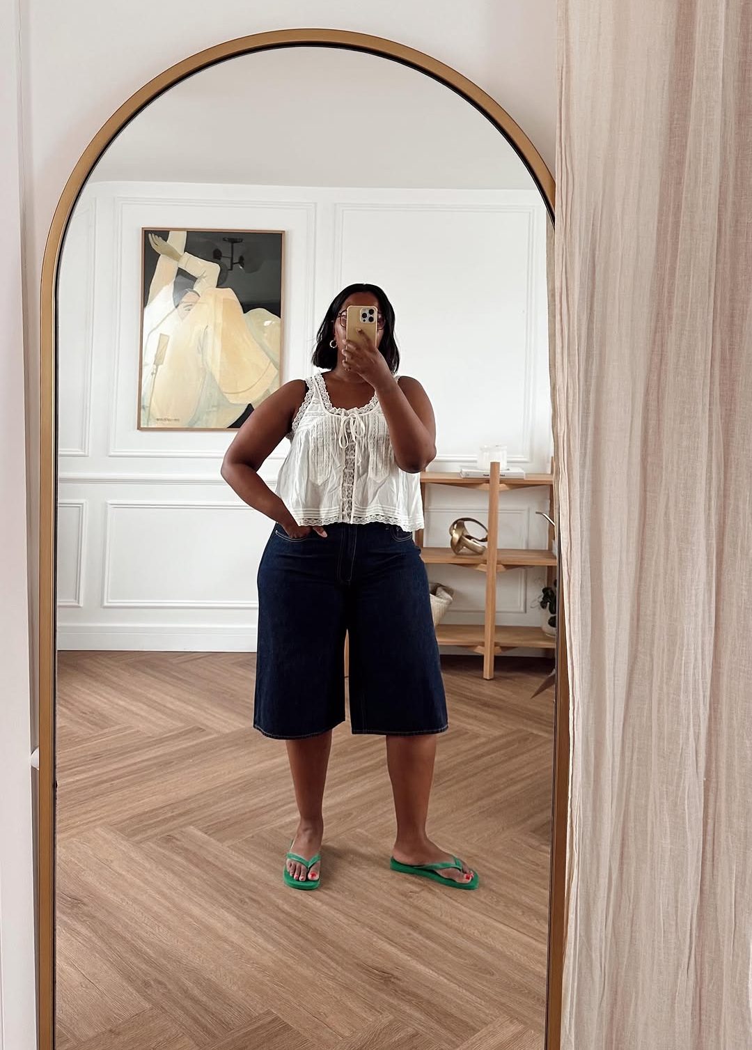 Look plus size com bermuda