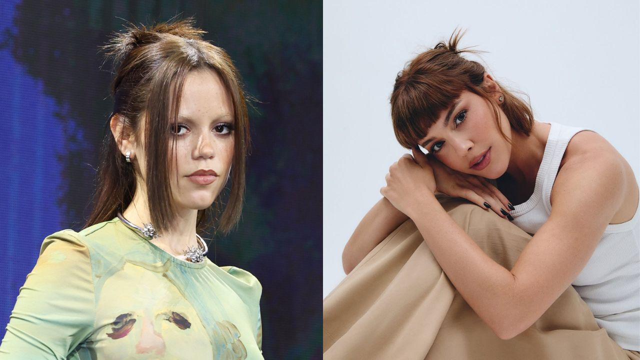 penteado com franja volumosa