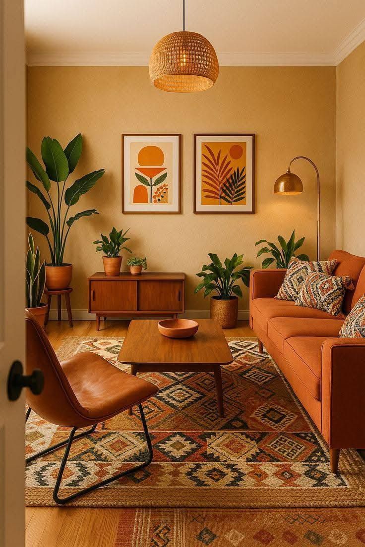 Pintura amarelo e branco para um ambiente em cores terrosas