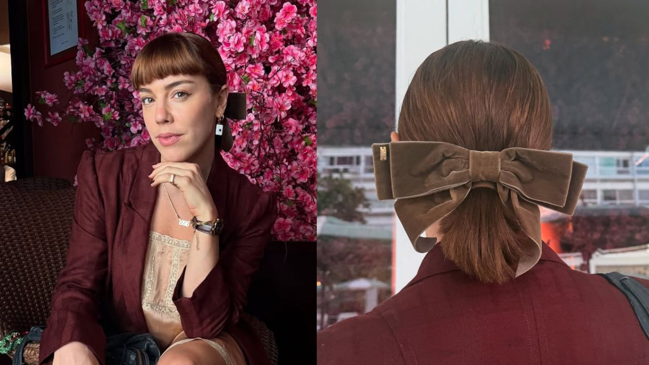 Alice Wegmann usa penteado com la&ccedil;o