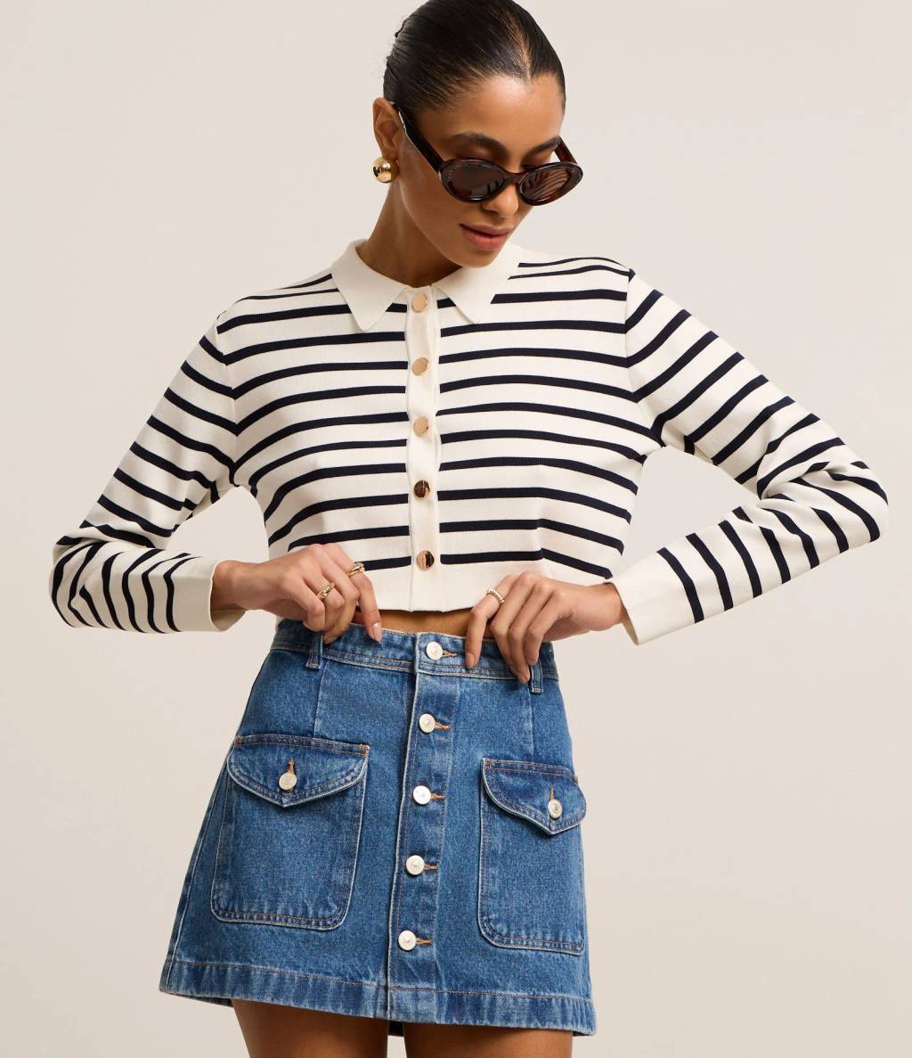Saia jeans curta