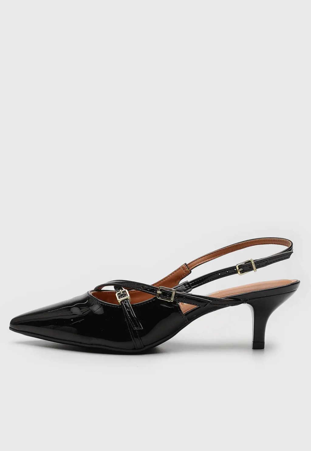 Salto alto slingback preto