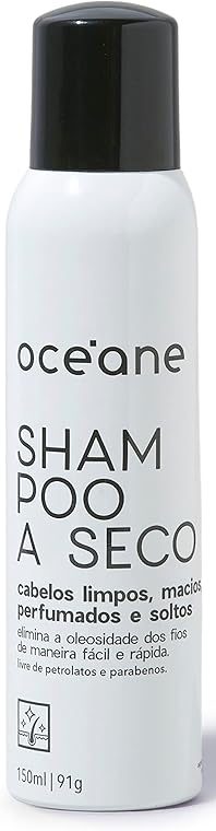 Embalagem de shampoo a seco da marca Océane
