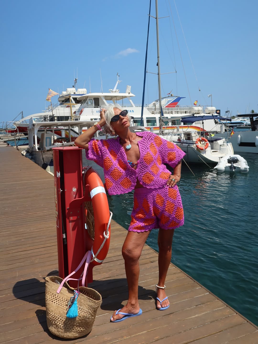 Look com conjuntinho de croch&ecirc;