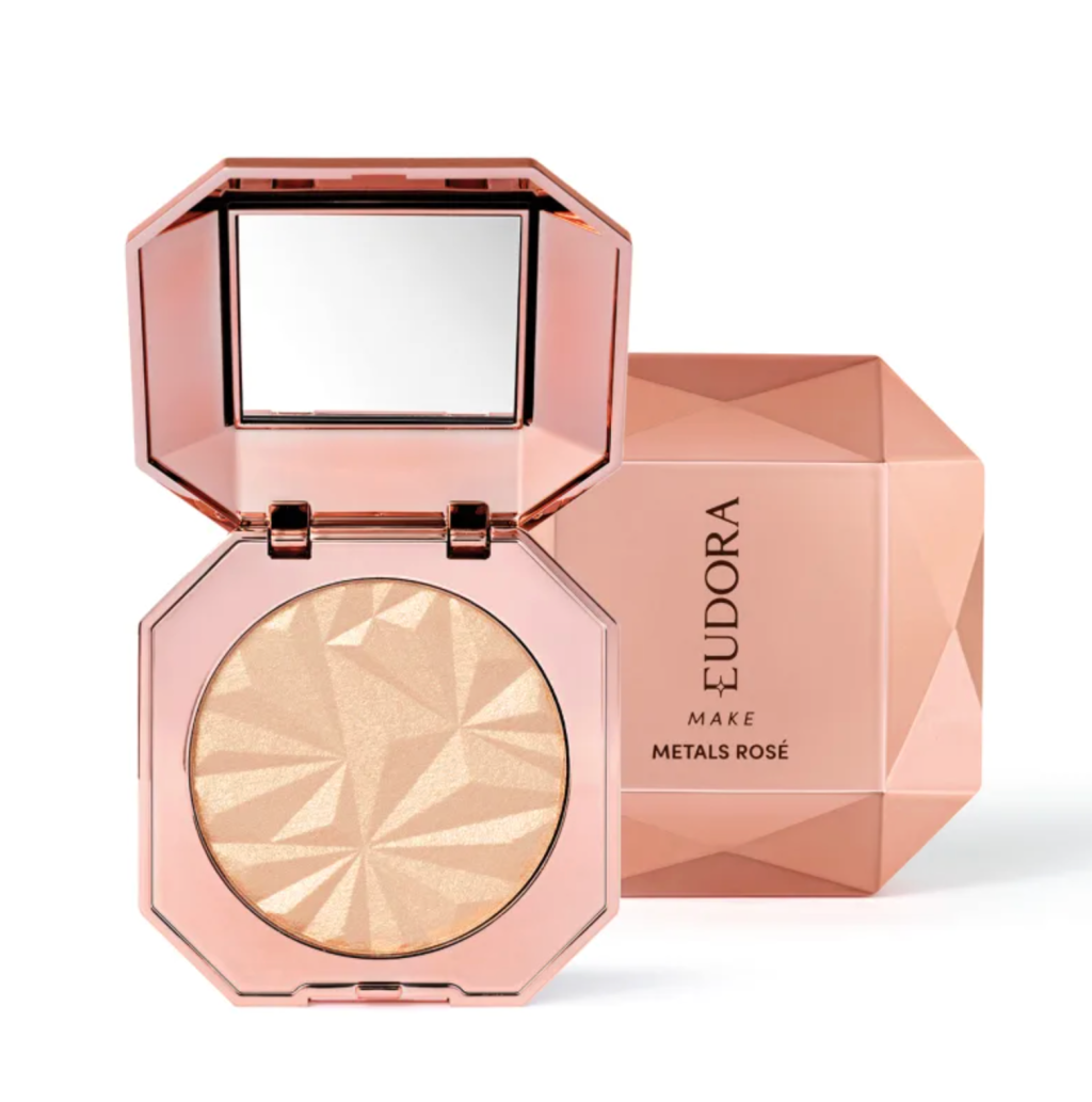 Iluminador Compacto Metals Rosé, de Eudora Make 