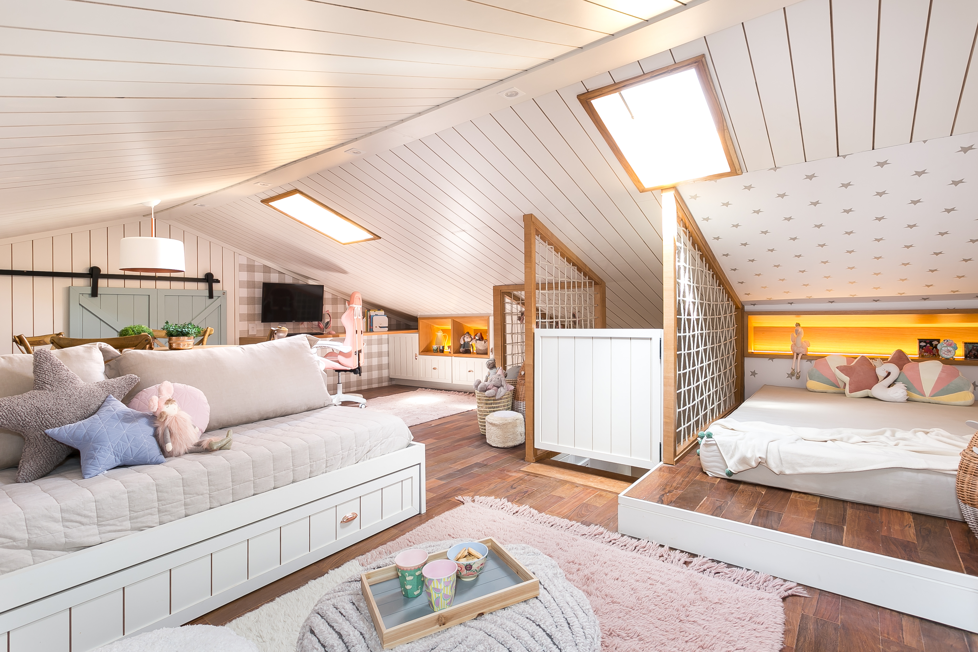 O espa&ccedil;o kids pode ser integrado a outros ambientes da casa.