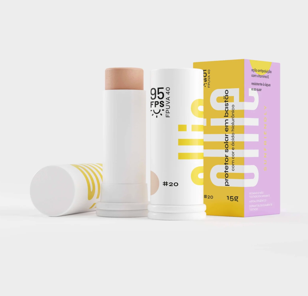 Protetor Solar em Bastão Com Cor FPS 95, de Ollie