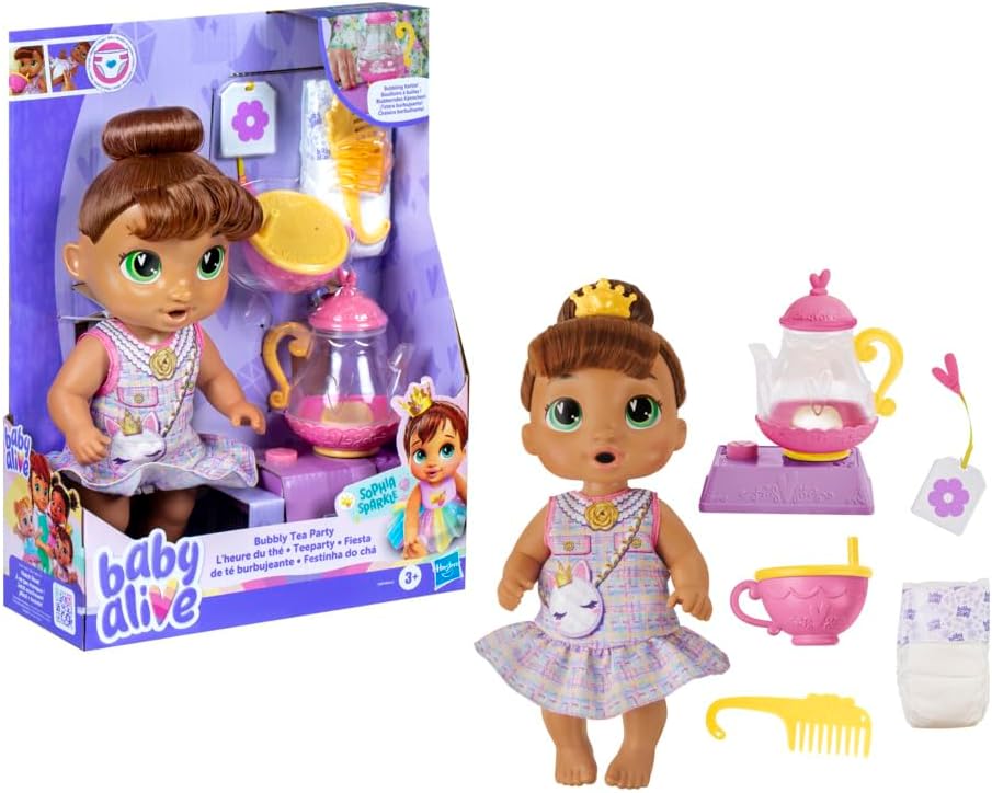 As crianças podem organizar sua própria festinha com a boneca Baby Alive Festinha do Chá.