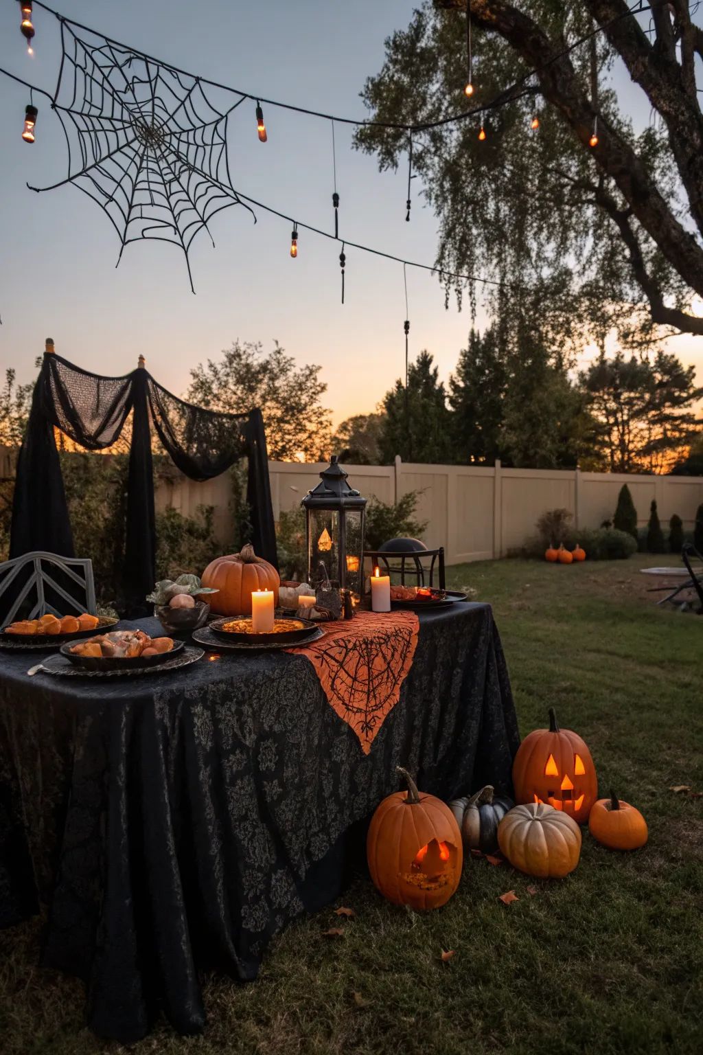 Imagem de decora&ccedil;&atilde;o para o halloween ao ar livre