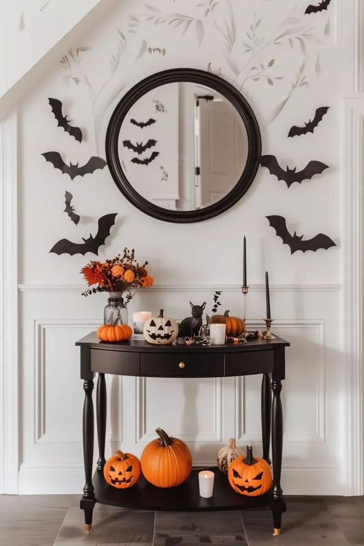 Imagem de decora&ccedil;&atilde;o com morcegos para o halloween.