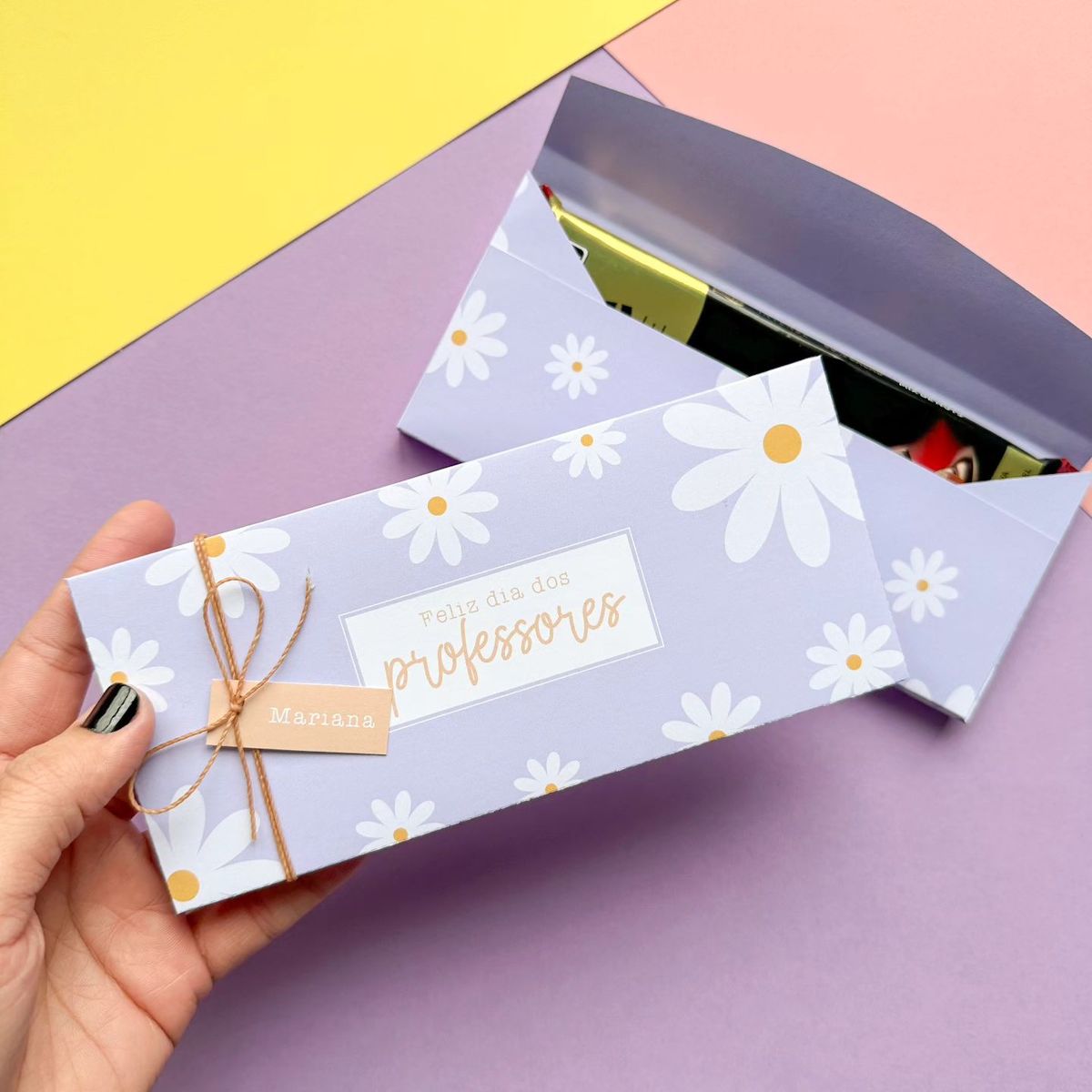 Imagem de barra de chocolate para lembrancinha de dia dos professores