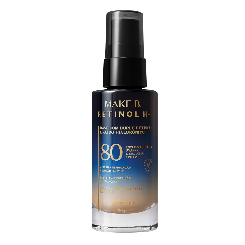 Foto de uma base da Make B com retinol
