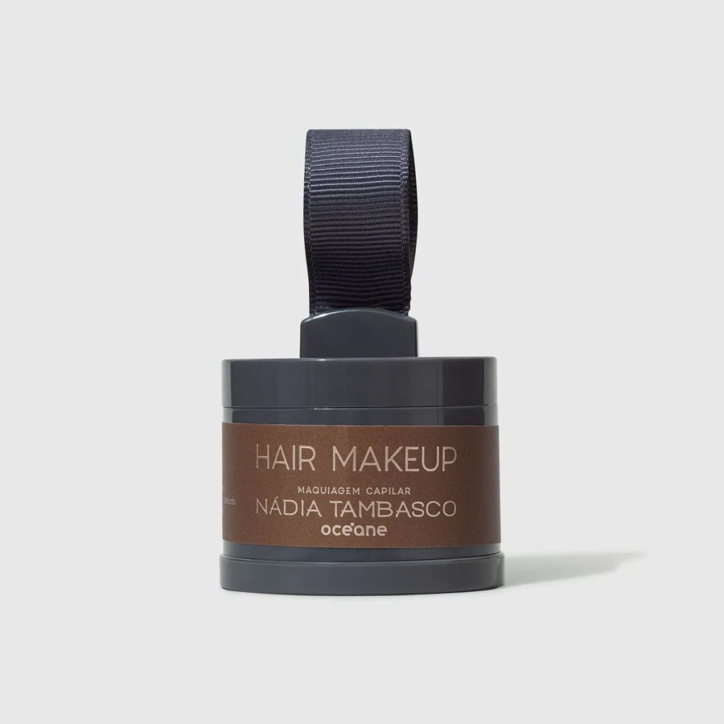 Foto de maquiagem capilar castanho