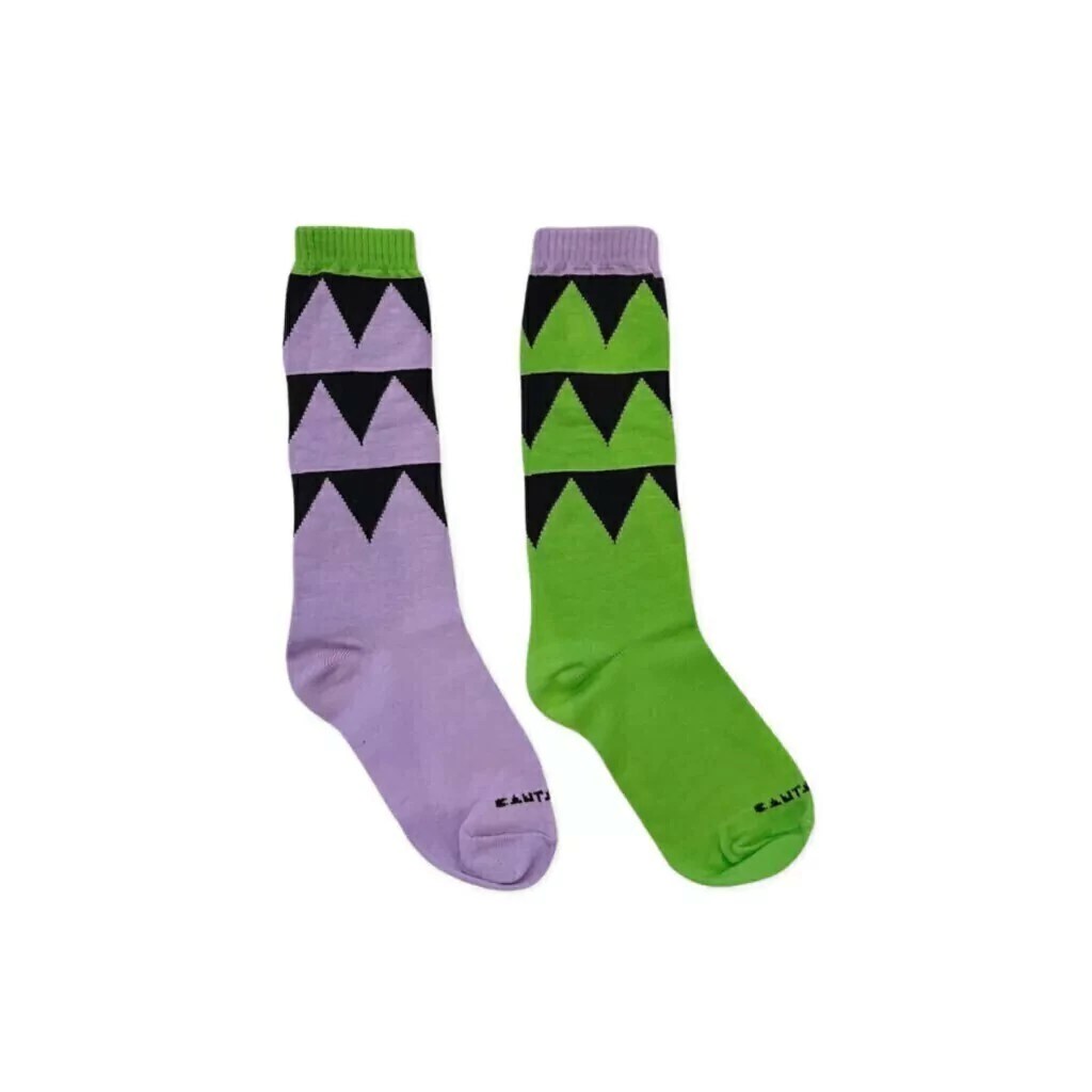 Foto de uma meia com estampa do Frankestein