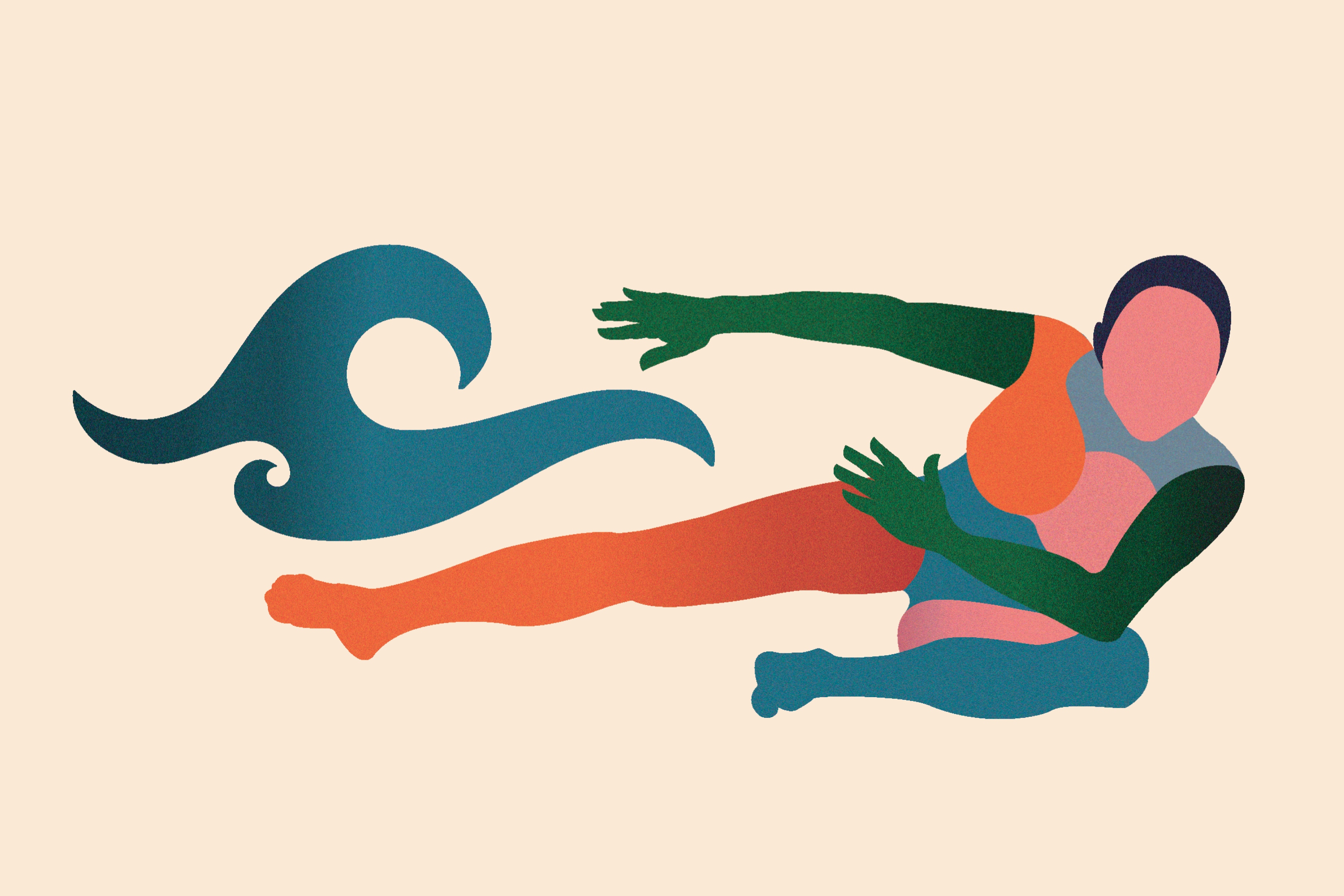 Ilustra&ccedil;&atilde;o de uma pessoa fazendo gin&aacute;stica natural