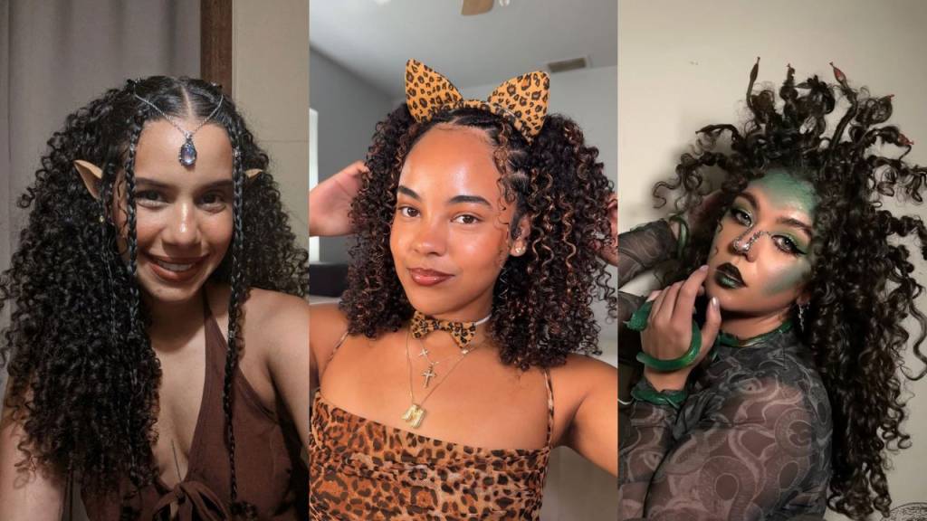 6 penteados de Halloween incríveis para quem tem cabelo cacheado