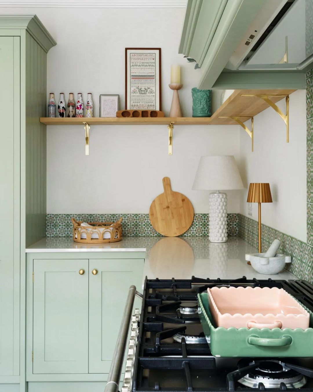 Verde pistache na decora&ccedil;&atilde;o da cozinha