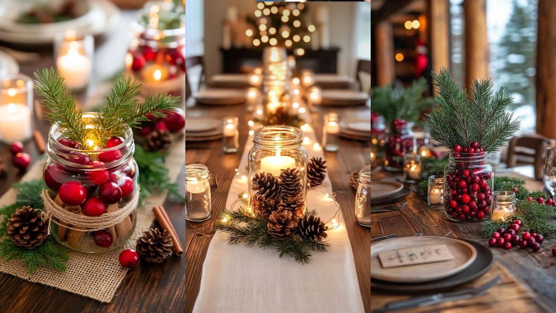 Potes de vidro viram arranjos de Natal incríveis com essas 5 ideias