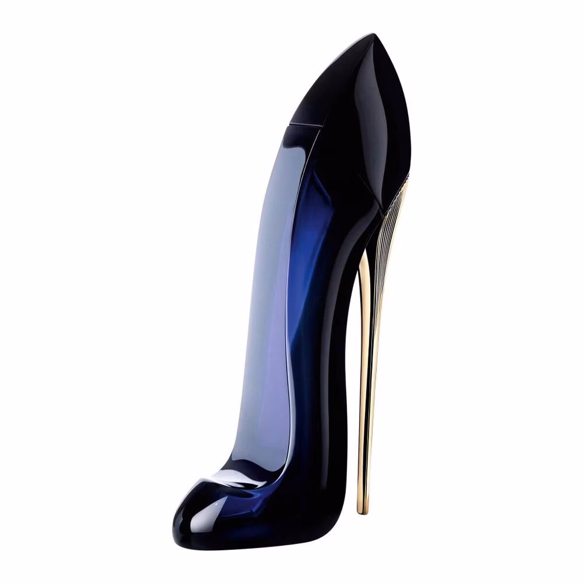 Perfume com embalagem que imita salto alto preto
