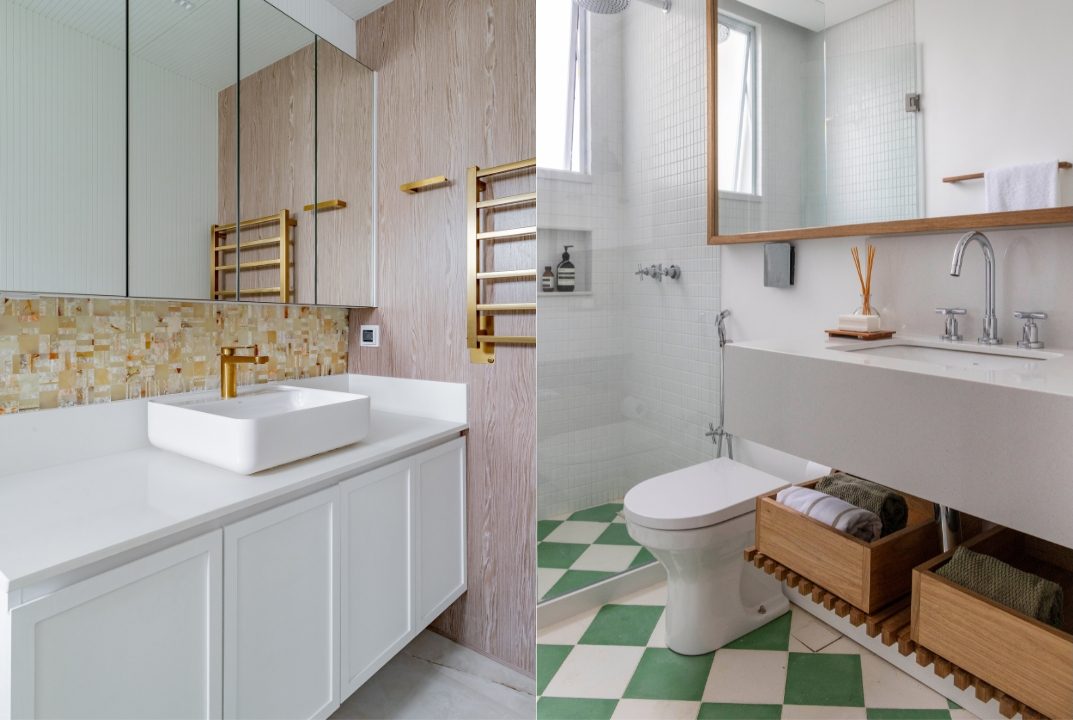 Dois projetos com arm&aacute;rios e compartimentos para organiza&ccedil;&atilde;o