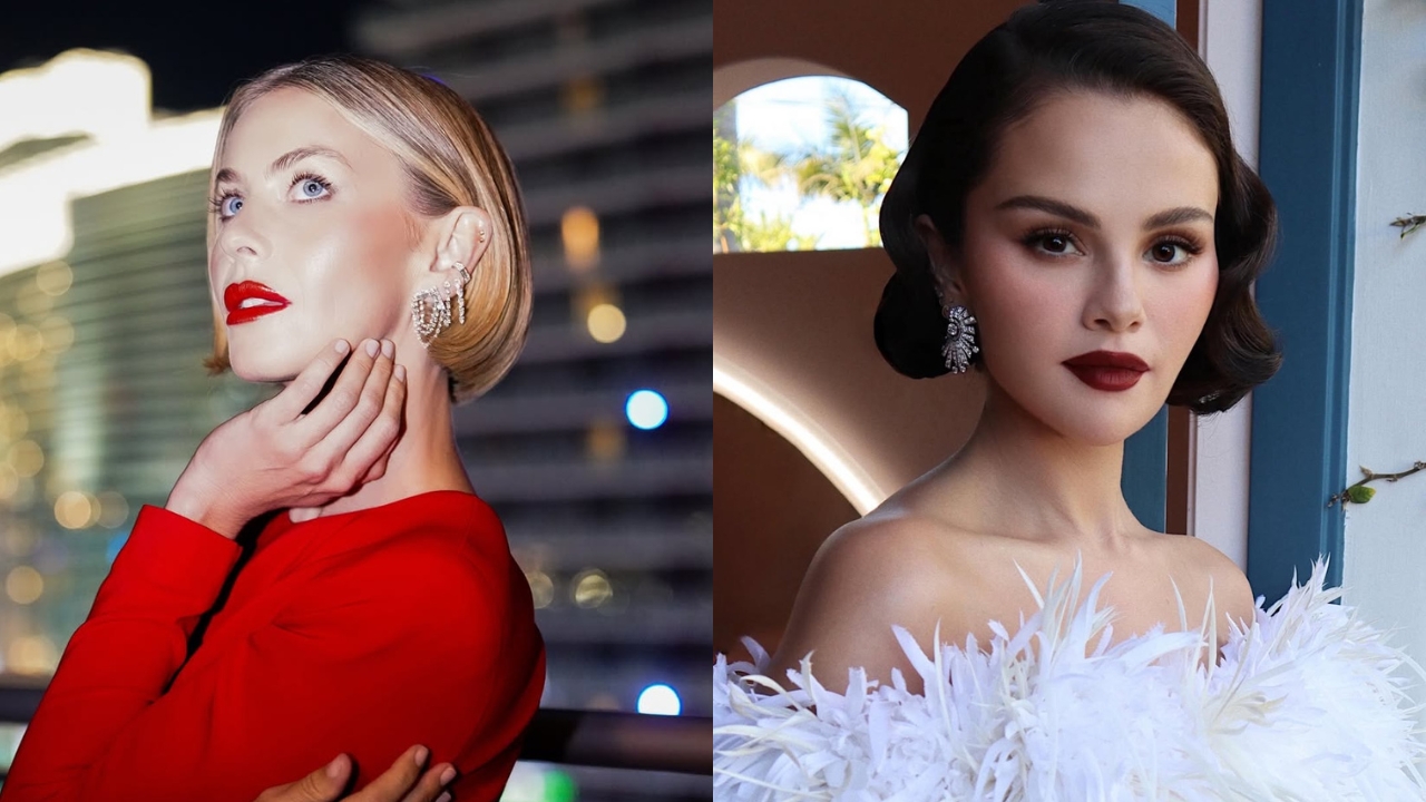 Duas mulheres produzidas usando corte de cabelo chanel