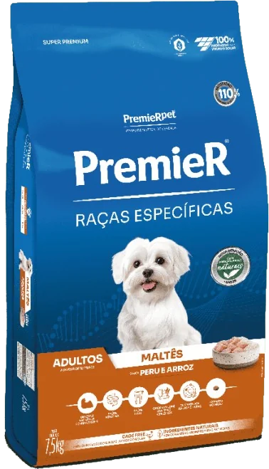 Ra&ccedil;&otilde;es PremieR Ra&ccedil;as Espec&iacute;ficas para c&atilde;es adultos, com f&oacute;rmulas adaptadas &agrave;s necessidades nutricionais de ra&ccedil;as como Bulldog Franc&ecirc;s e Shih Tzu.