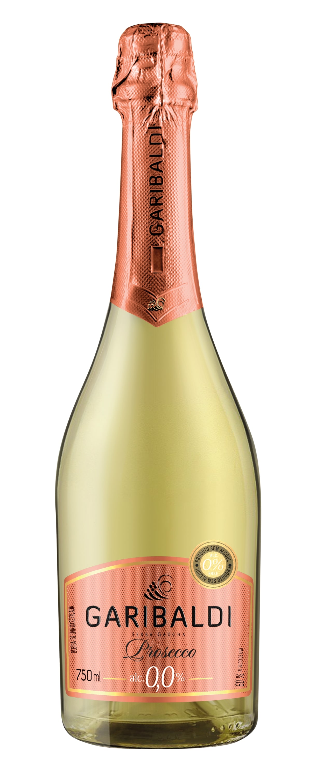 Embalagem de espumante verde