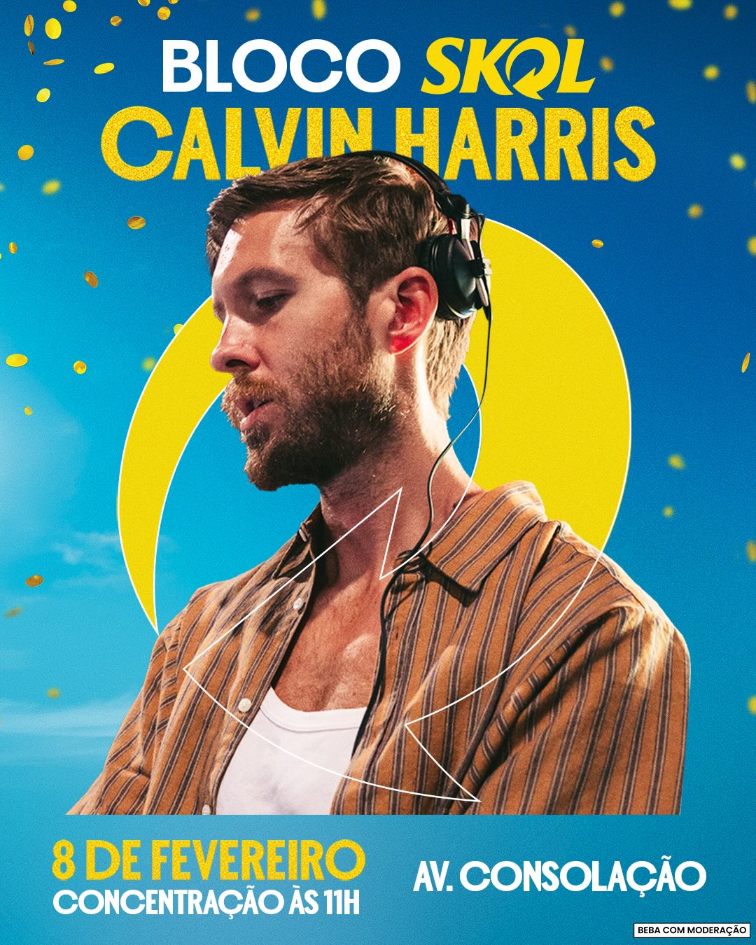 Propaganda de bloco de carnaval da skol