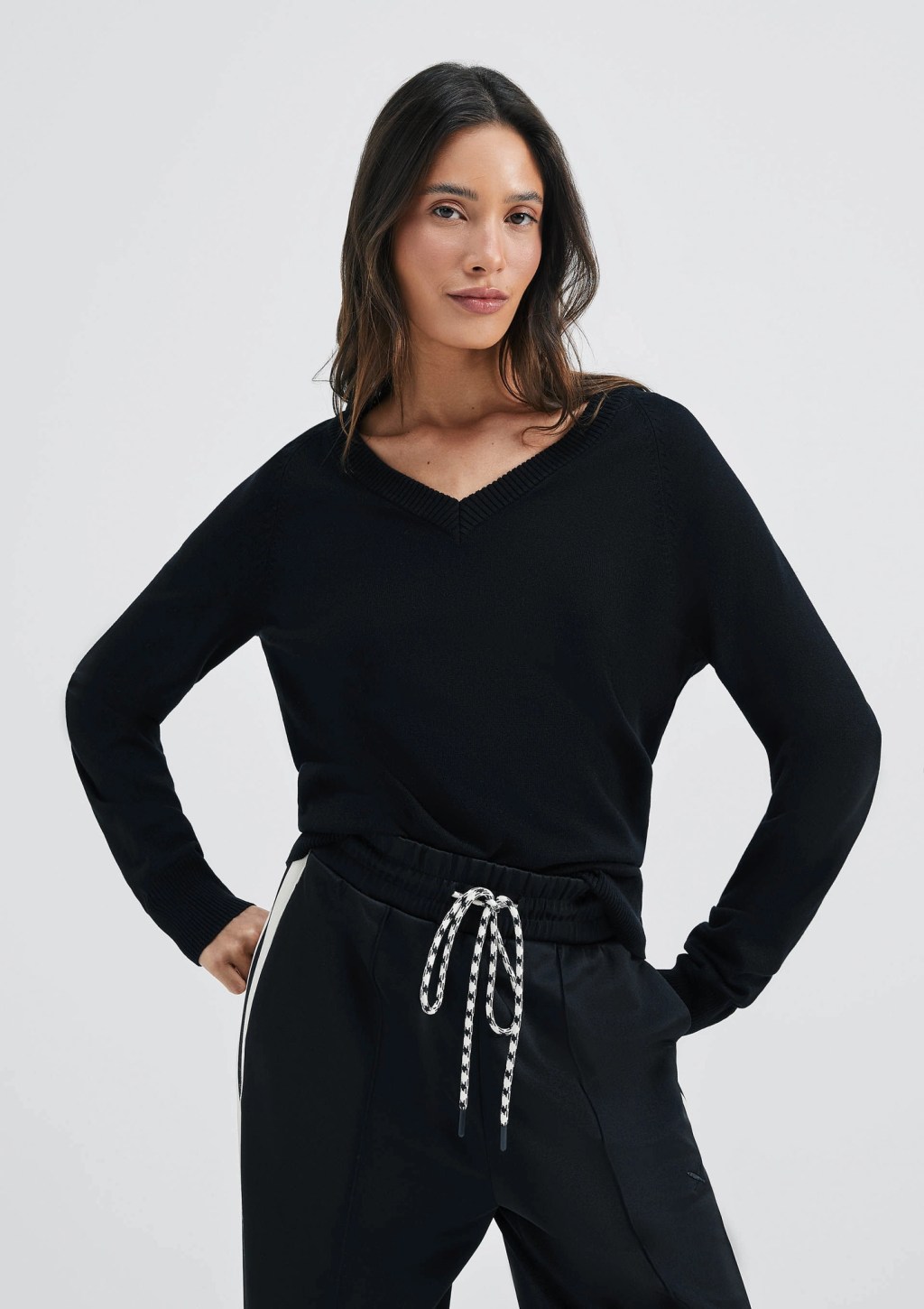 Agasalho preto de tric&ocirc;