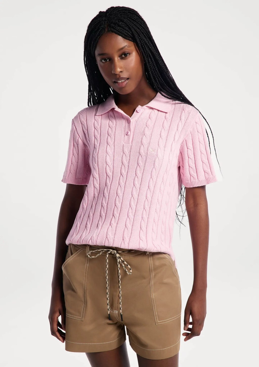Foto de uma blusa polo rosa
