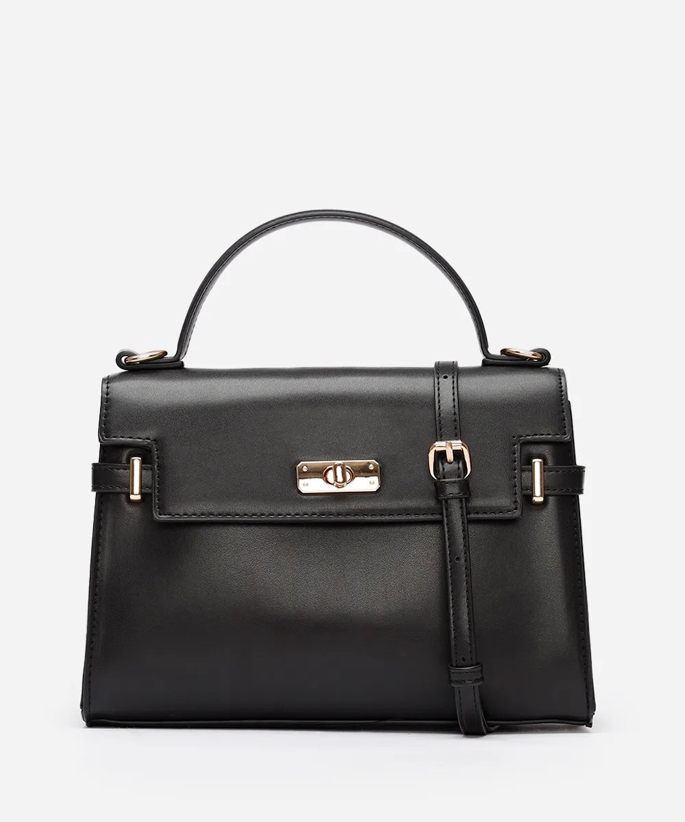 Bolsa de couro preta