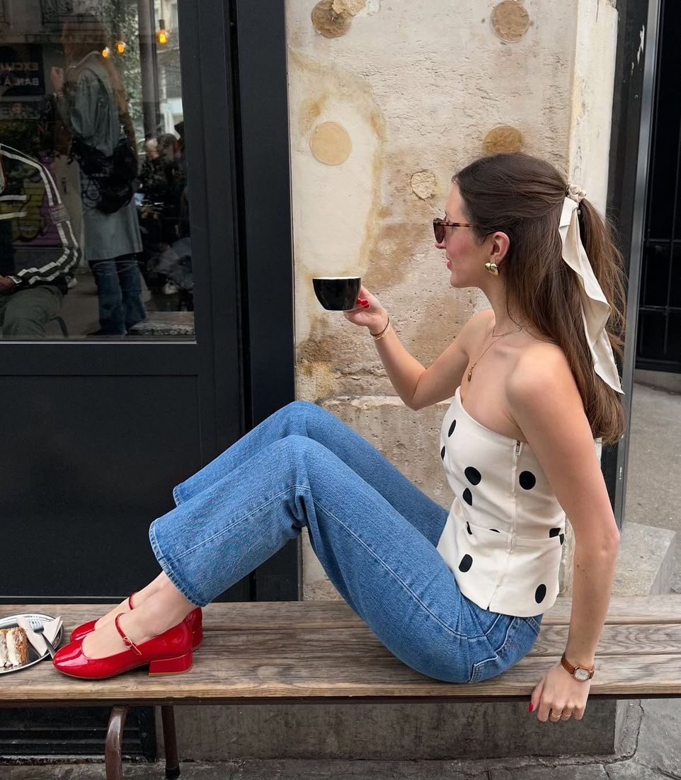 Look com salto bloco delicado