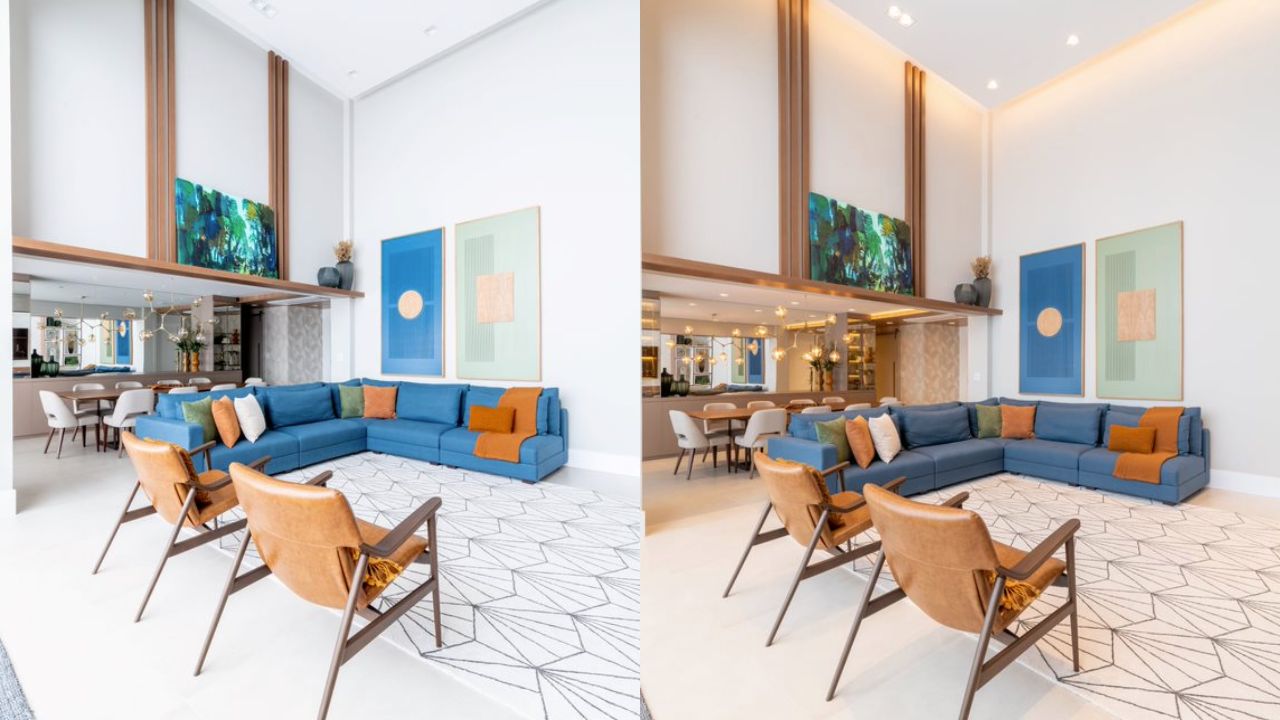 Como aproveitar e decorar sala com p&eacute;-direito duplo