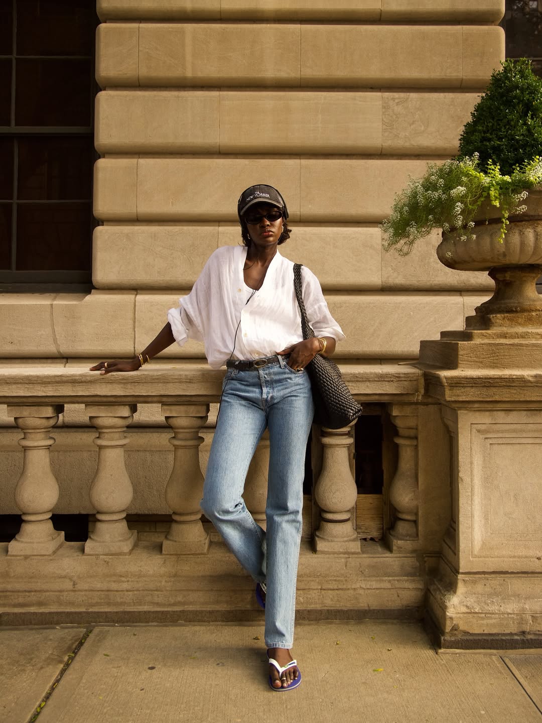 Visual sofisticado com havaianas