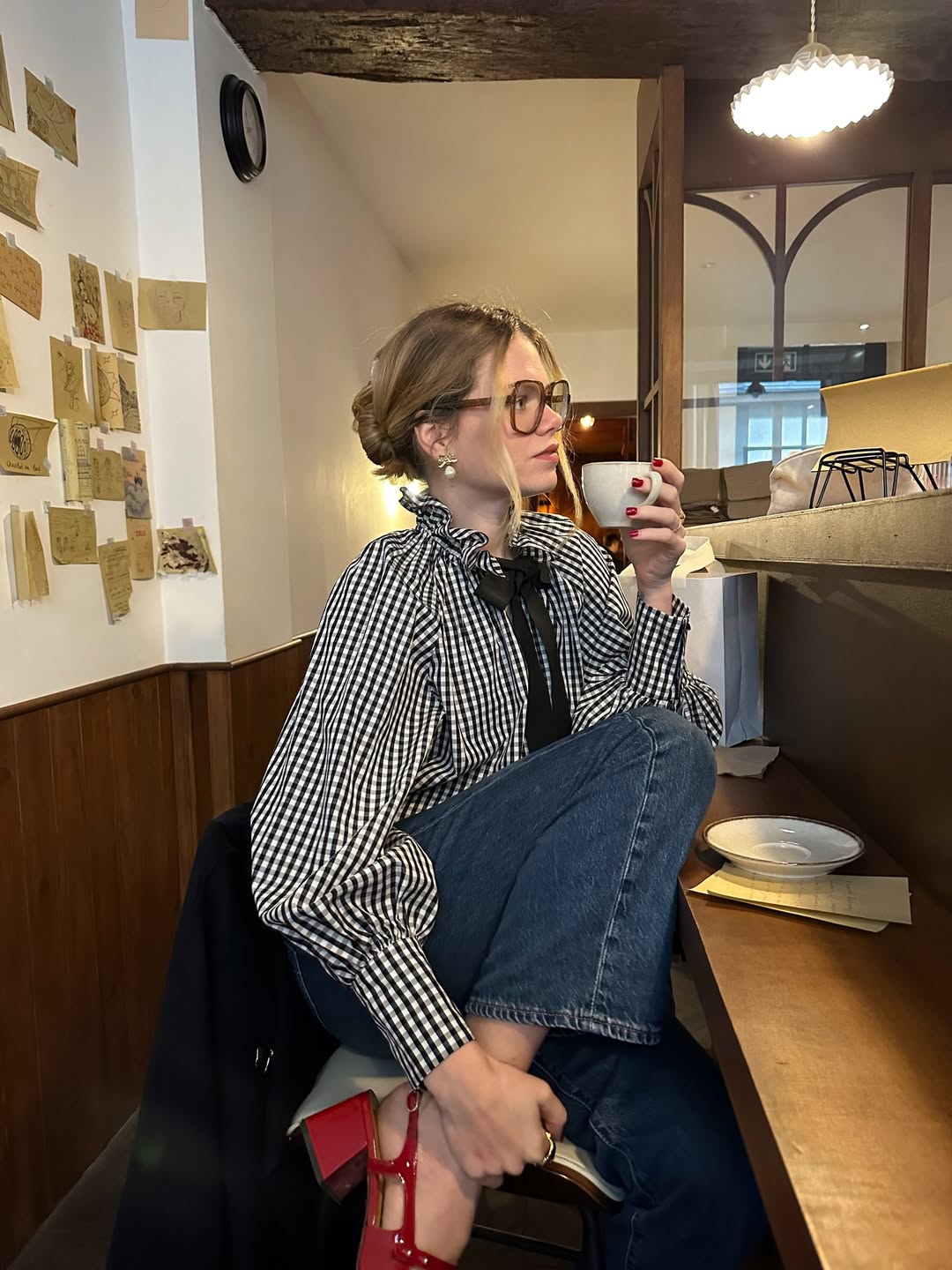 Ideia de look com salto bloco