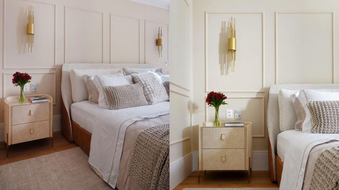 Como usar boiserie na parede de cabeceira da cama
