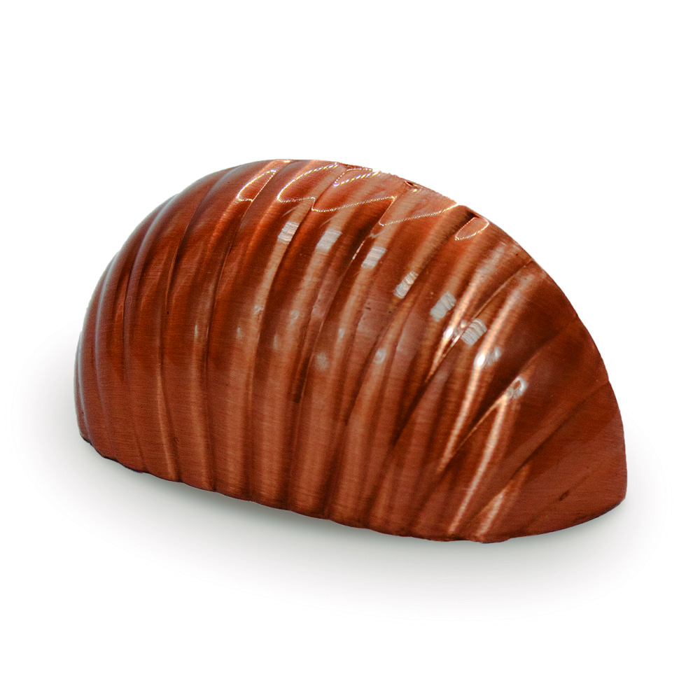 Puxador de arm&aacute;rio em formato de concha cobre