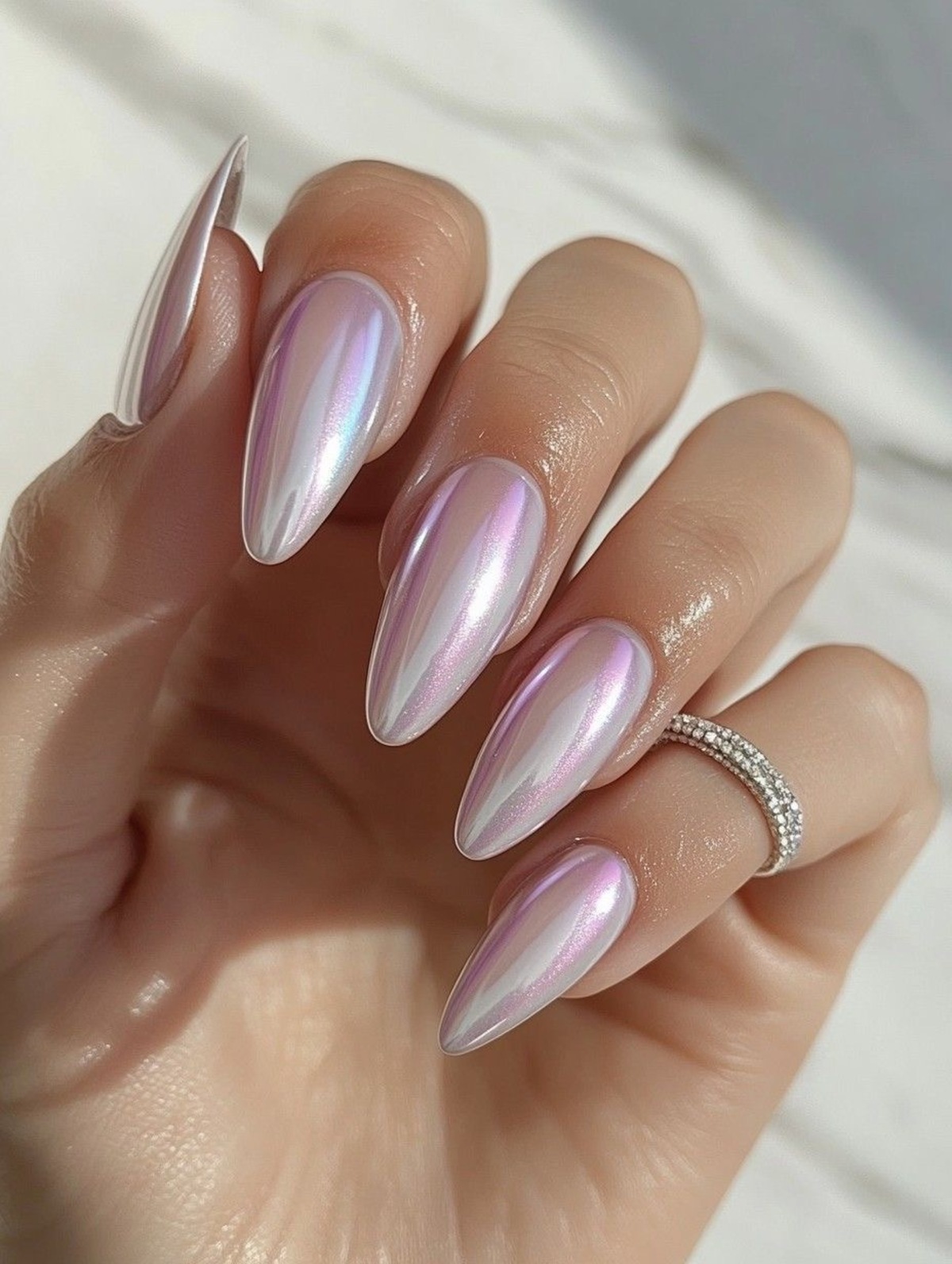 Unha com efeito asa de borboleta