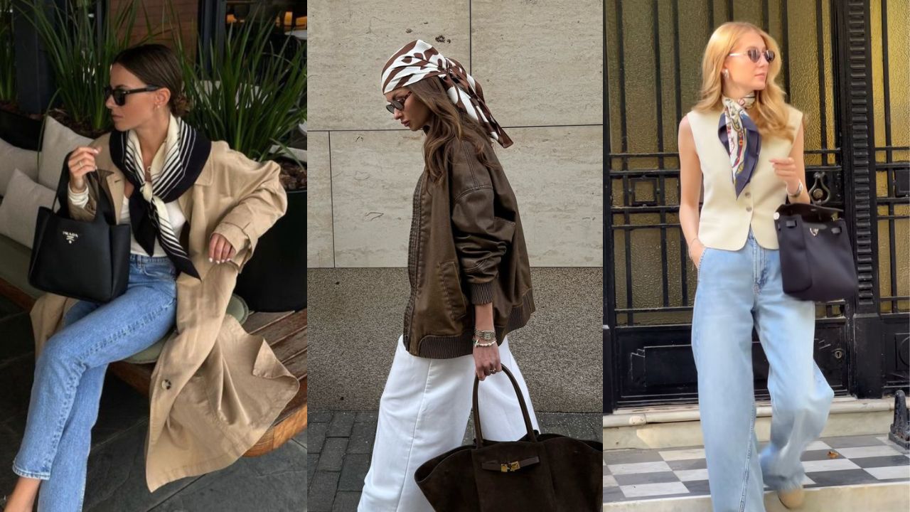 Os len&ccedil;os finos s&atilde;o usados de diversas maneiras nos looks &mdash; no pesco&ccedil;o, sobre os ombros ou como detalhe de estilo &mdash; acrescentando eleg&acirc;ncia e personalidade &agrave;s produ&ccedil;&otilde;es.