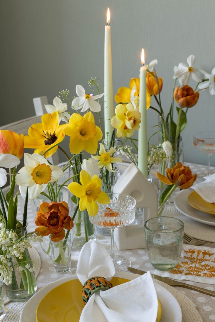 Ideias de arranjos de flores para a P&aacute;scoa