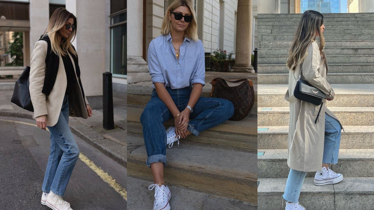 7 looks com all star branco para o trabalho