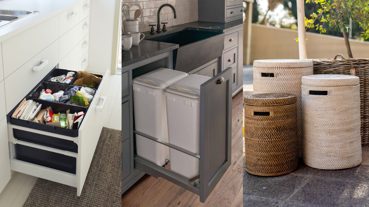5 ideias para esconder a lixeira e deixar a cozinha mais bonita