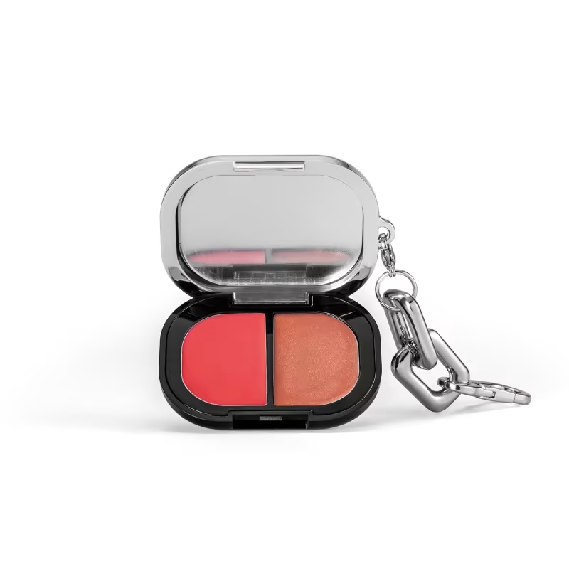 Paleta compacta de maquiagem multifuncional com dois produtos