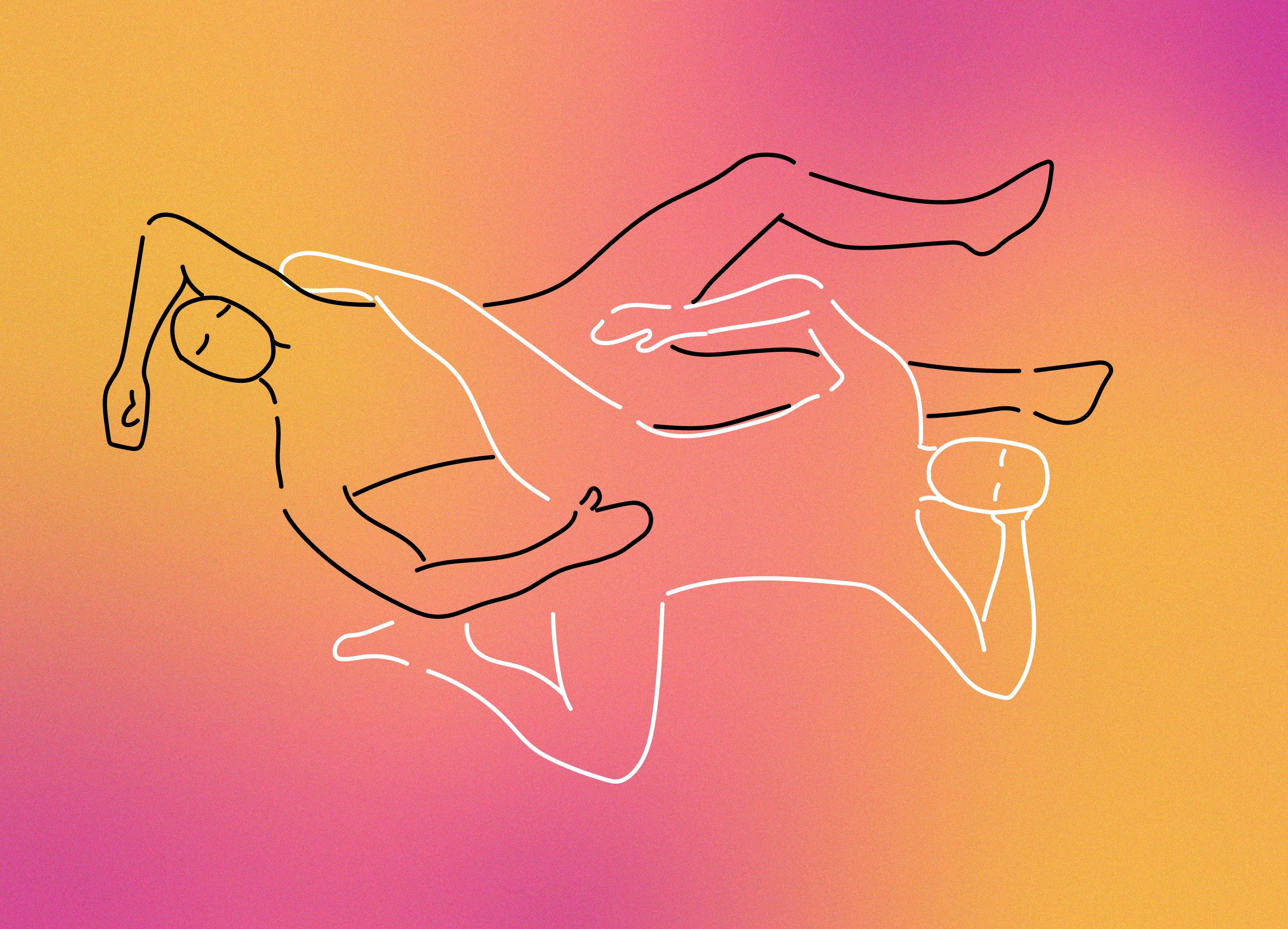Ilustra&ccedil;&atilde;o de um casal fazendo masturba&ccedil;&atilde;o m&uacute;tua