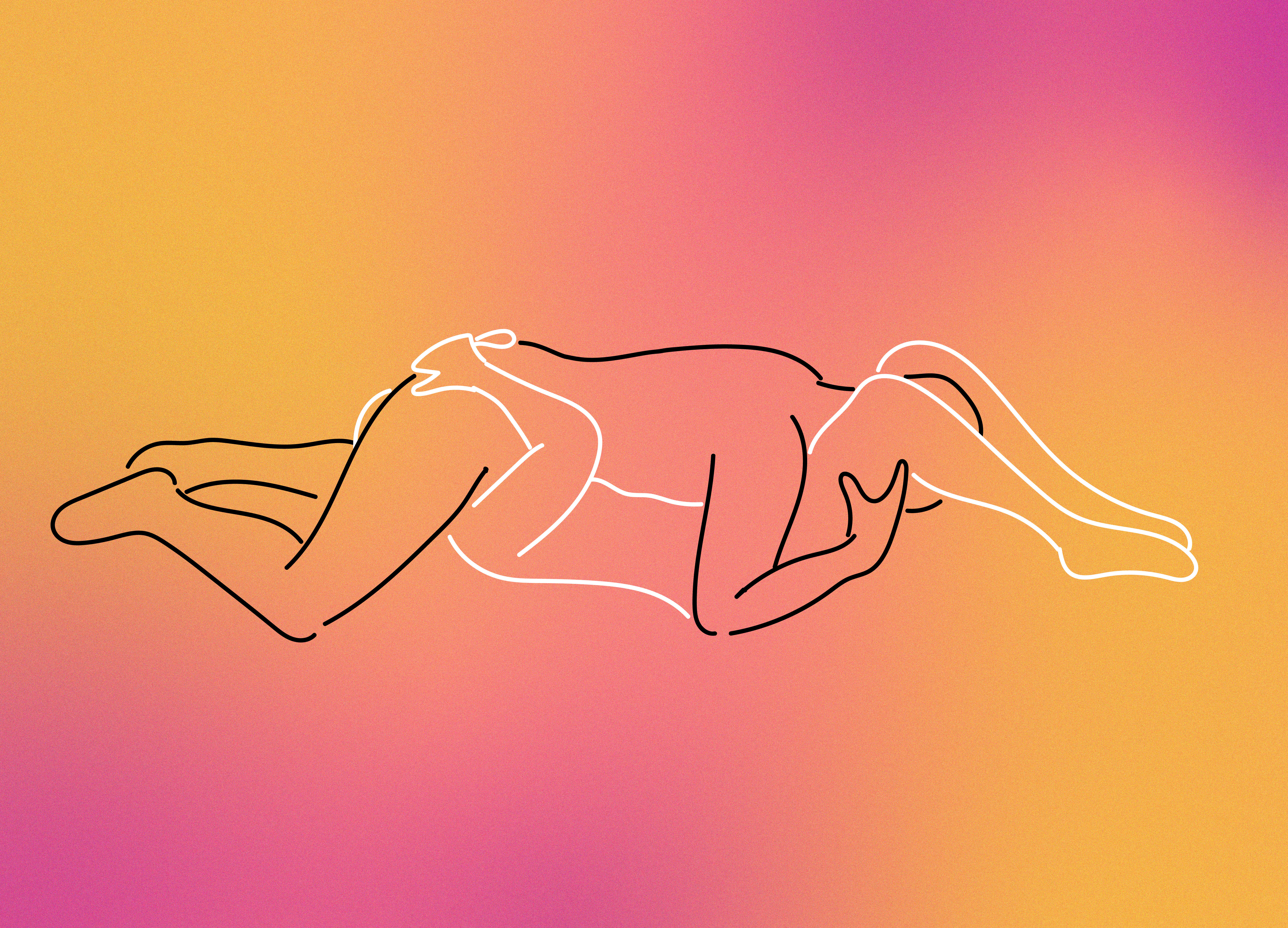 Ilustra&ccedil;&atilde;o de um casal fazendo a posi&ccedil;&atilde;o sexual 69