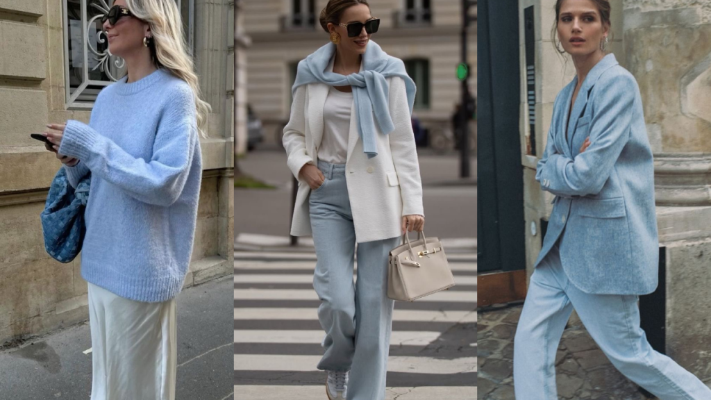 Adeus azul bebê? O azul glacial é a nova obsessão fashion de 2026